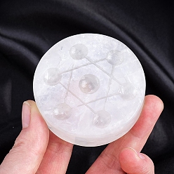 Cristal de cuarzo Base de matriz de siete estrellas de cristal de cuarzo natural, para contemplar la adivinación o el feng shui, y bola de adivinación, 50~60 mm