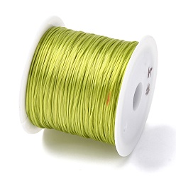 Цвет Оливы 50 ярдов плоской эластичной кристаллической струны, эластичная нить для бисера, для изготовления эластичного браслета, оливковый, 0.8 мм