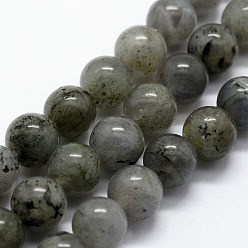 Labradorite Natural Labradorite Beads Strands, Round, 6mm, Hole: 0.8mm, about 63pcs/strand,  14.76 inch(37.5cm)