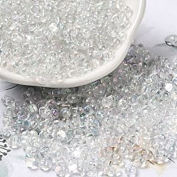 Clear Glass Seed Beads, Peanut, Clear, 5.5~6x3~3.5x3mm, Hole: 1~1.2mm