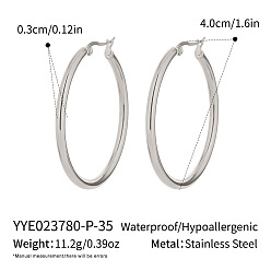 Серебро Крюк из нержавеющей стали серьги, серебряные, 40x3 мм