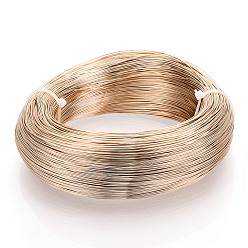 Light Goldenrod Yellow Round Aluminum Wire, Bendable Metal Craft Wire, Flexible Craft Wire, for Beading Jewelry Doll Craft Making, Light Goldenrod Yellow, 22 Gauge, 0.6mm, 280m/250g(918.6 Feet/250g)