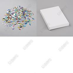 Mixed Color 150Pcs Acrylic Faceted Teardrop Links Connector Charms, Mixed Color, 27x8x3mm, Hole: 1mm