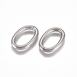 Stainless Steel Color 304 Stainless Steel Jump Rings, Open Jump Rings, Oval, Stainless Steel Color, 10 Gauge, 20x13x2.5mm, Inner Diameter: 15x8mm