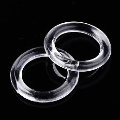Clear Transparent Acrylic Links Rings, Ring, Clear, 21x3mm, Inner Diameter: 14mm, about 880pcs/500g