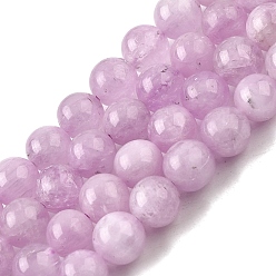 Кунсайт Природные кунцит бисер нитей, сподуменовые бусы, круглые, 6 мм, отверстие : 1 мм, около 58 шт / нитка, 38 см