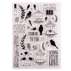Bird Silicone Stamps, for DIY Scrapbooking, Photo Album Decorative, Cards Making, Stamp Sheets, Bird Pattern, 10.5x15x0.2cm