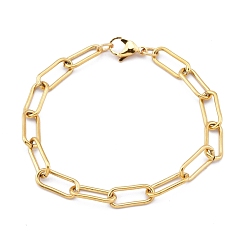 Oro 304 cadenas de clips de acero inoxidable, pulseras de cadenas de cable alargadas dibujadas, con broches de langosta, dorado, 8-1/2 pulgada (21.5 cm)