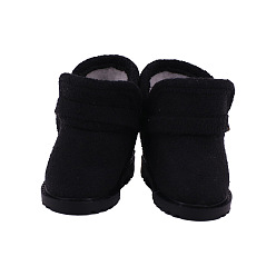 Black Cotton Doll Boots, Fit 14 Inch Girl Doll Accessories, Doll Making Supples, Black, 57mm