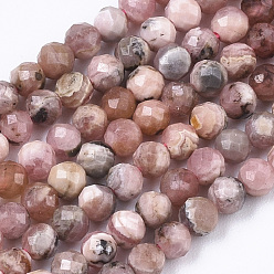 Rhodochrosite Natural Argentina Rhodochrosite Beads Strands, Round, 3mm, Hole: 0.7mm, about 125pcs/strand, 15.35 inch(39cm)