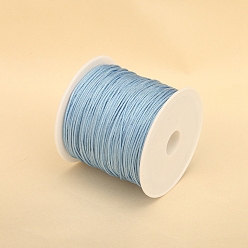 Sky Blue 50M Nylon Thread, Chinese Knot Cord, for Jewelry Making, Sky Blue, 0.8mm, about 54.68 Yards(50m)/Roll