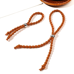 Шоколадный Тканевые регулируемые резинки для волос, аксессуары для волос для женщин, цвет шоколада, 135~220x37~63 мм, 2 шт / комплект