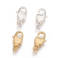 Mixed Color Brass Swivel Lobster Claw Clasps, Swivel Snap Hook, Long-Lasting Plated, Mixed Color, 12x6x2.8mm, Hole: 1.4mm