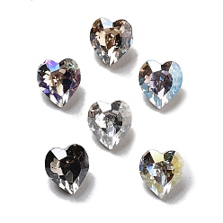 (52) Непрозрачная лаванда K 9 кабошоны из стеклянного страза, задние и задние, сердце, разноцветные, 5.5x5x3 мм