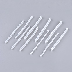 White Crochet Hook Silicone Molds, for DIY Knitting Sweaters Scarves Tool Casting Silicone Mould, White, 152x7~12x5~13mm, Inner Diameter: 132~145x2~5mm, 10pcs/set