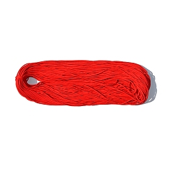 Red 100M Braided Round Cotton Cords, for Crafts Packaging, Red, 3mm, about 109.36 Yards(100m)/Bundle