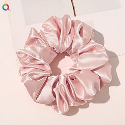 B175 - Extra Large Hair Bun Maker - Pink Chic Fabric Bow Hair Scrunchies for Women, 15cm Big Bowknot Headbands Accessories