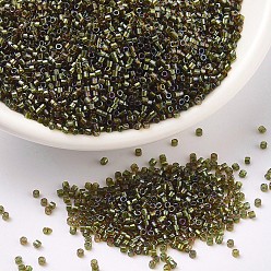 (DB1739) Игристый Топазовый с Мятной Подкладкой AB Бусины miyuki delica, цилиндр, японский бисер, 11/0, (дБ 1739) топаз с игристым мятным, 1.3x1.6 мм, отверстие : 0.8 мм, Около 2000 шт / 10 г