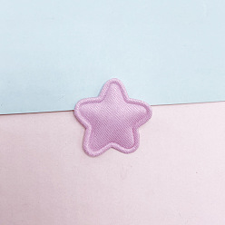 Pink Cloth Sew on Patches, Appliques, Costume Accessories, Star, Pink, 25mm