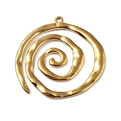 Золотой 304 подвески из нержавеющей стали, вихревое очарование, золотые, 42x41x2 мм, отверстие : 2.5 мм