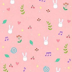 Rabbit Miniature Wallpapers, for Dollhouse Bedroom Decoration, Rectangle, Rabbit Pattern, 297x210mm