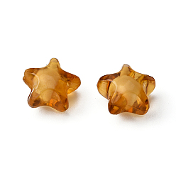 Peru Transparent Acrylic Beads, Bead in Bead, Star, Peru, 12x11x8mm, Hole: 2mm, about 1200pcs/500g