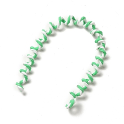 Lime Vert Puce de tressage de coiffure en argile polymère, outil de tressage de cheveux de rotation de barrette de torsion, pour les filles femmes, lime green, 210~225x3.5mm