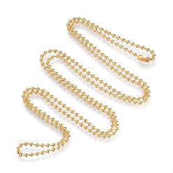 Golden 304 Stainless Steel Ball Chain Necklace Making, Golden, 35.4 inch(90cm), 2.4mm