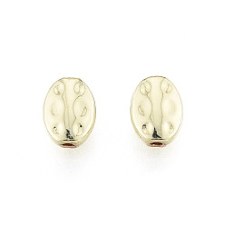 Light Gold Alloy Beads, Cadmium Free & Lead Free, Oval, Light Gold, 10x7x3mm, Hole: 1.2mm