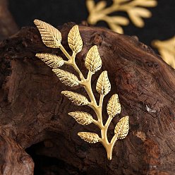 Золотой Железа кабошонов, лист, золотые, 64x20 мм