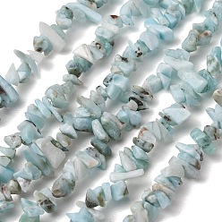 Ларимар Естественно Larimar чип бусины пряди, 5~14x4~10 мм, отверстие : 1 мм, о 32 дюйме
