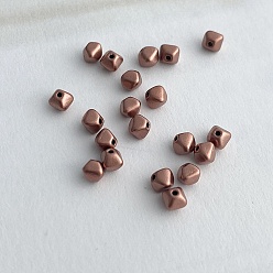 Rosy Brown 10Pcs Czech Glass Beads, Octagon, Rosy Brown, 4x4mm