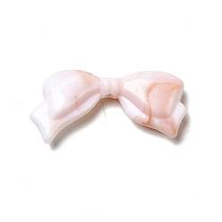 Pink Opaque Acrylic Beads, Bowknot, Pink, 14x29.5x6mm, Hole: 1.6mm