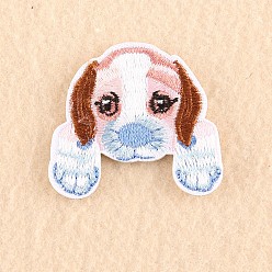 Colorful Puppy Computerized Embroidery Cloth Iron on/Sew on Patches, Costume Accessories, Appliques, Beagle Dog, Colorful, 3.9x4.2cm