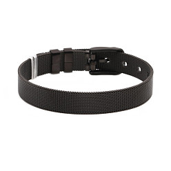 black Stainless Steel Bracelet with Micro-inlaid Zircon Rainbow Bracelet - European and American Style
