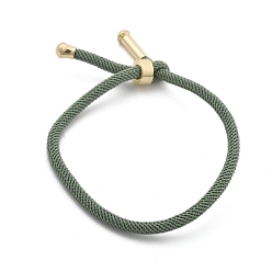 Морско-зеленый Браслеты хлопок шнур, с латунной найти, долговечный, реальный 24 k позолоченный, цвета морской волны, 8-1/2 дюйм (21.5 см) ~ 9 дюйм (23 см)