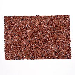 Sienna Synthetic Goldstone & Seed Beads Self-Adhesive Patches, Appliques, Costume Accessories, for Clothes, Bag Pants, Shoes, Cellphone Case, Sienna, 31.7x21x0.4cm
