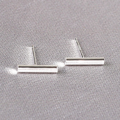 Stick 925 Sterling Silver Stud Earrings, Stick, 5mm