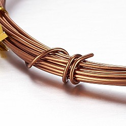 Peru Round Aluminum Craft Wire, for Beading Jewelry Craft Making, Peru, 18 Gauge, 1mm, 10m/roll(32.8 Feet/roll)