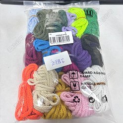 (52) Непрозрачная лаванда 80м 16 стили хлопковый плетеный шнур, лямки, разноцветные, 5~6x2~5 мм, 5 м / стиль