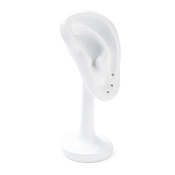 White Resin Imitation Ear Jewelry Display Stands, Earrings Storage Rack, Photo Props, White, 4.3x4x10.2cm