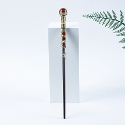 Carnelian Natural Carnelian Magic Wand, Wood Cosplay Magic Wand, for Witches and Wizards, 260mm