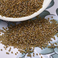 (DB1738) Шартрезский AB с Какаовой Подкладкой Бусины miyuki delica, цилиндр, японский бисер, 11/0, (дБ 1738) какао выложены шартрез, 1.3x1.6 мм, отверстие : 0.8 мм, Около 2000 шт / 10 г