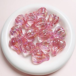 Hot Pink Transparent Acrylic Bead, Hot Air Balloon, Hot Pink, 30x25mm, Hole: 4mm