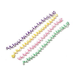 Mixed Color Polymer Clay Hair Styling Braider Chip, Twist Barrette Spiral Spin Hair Braider Tool, for Girls Women, Mixed Color, 210~225x3.5mm