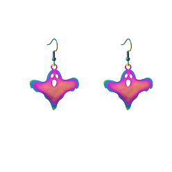 E5763-1/Ghost Colorful Gradient Plating Earrings for Halloween Party Costume Accessories