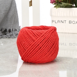 Tomato 100M Jute Cord, Jute String, Jute Twine, for Jewelry Making, Tomato, 3mm, about 109.36 Yards(100m)/Roll