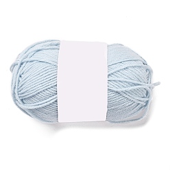 Light Blue Milk Cotton Knitting Acrylic Fiber Yarn, 4-Ply Crochet Yarn, Punch Needle Yarn, Light Blue, 2mm