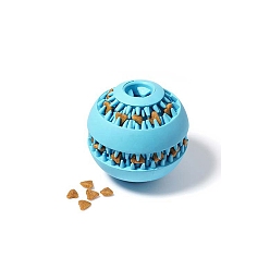 Round Rubber Slow Feeding Interactive Dog Toys, Dog Puzzle Toy, Pet Food Dispensing Toy, Round, 80x76mm