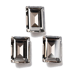 Хрустальная Сатина K 9 кабошоны из стеклянного страза, задние и задние, прямоугольные, кристалл сатин, 14x10x5.5 мм